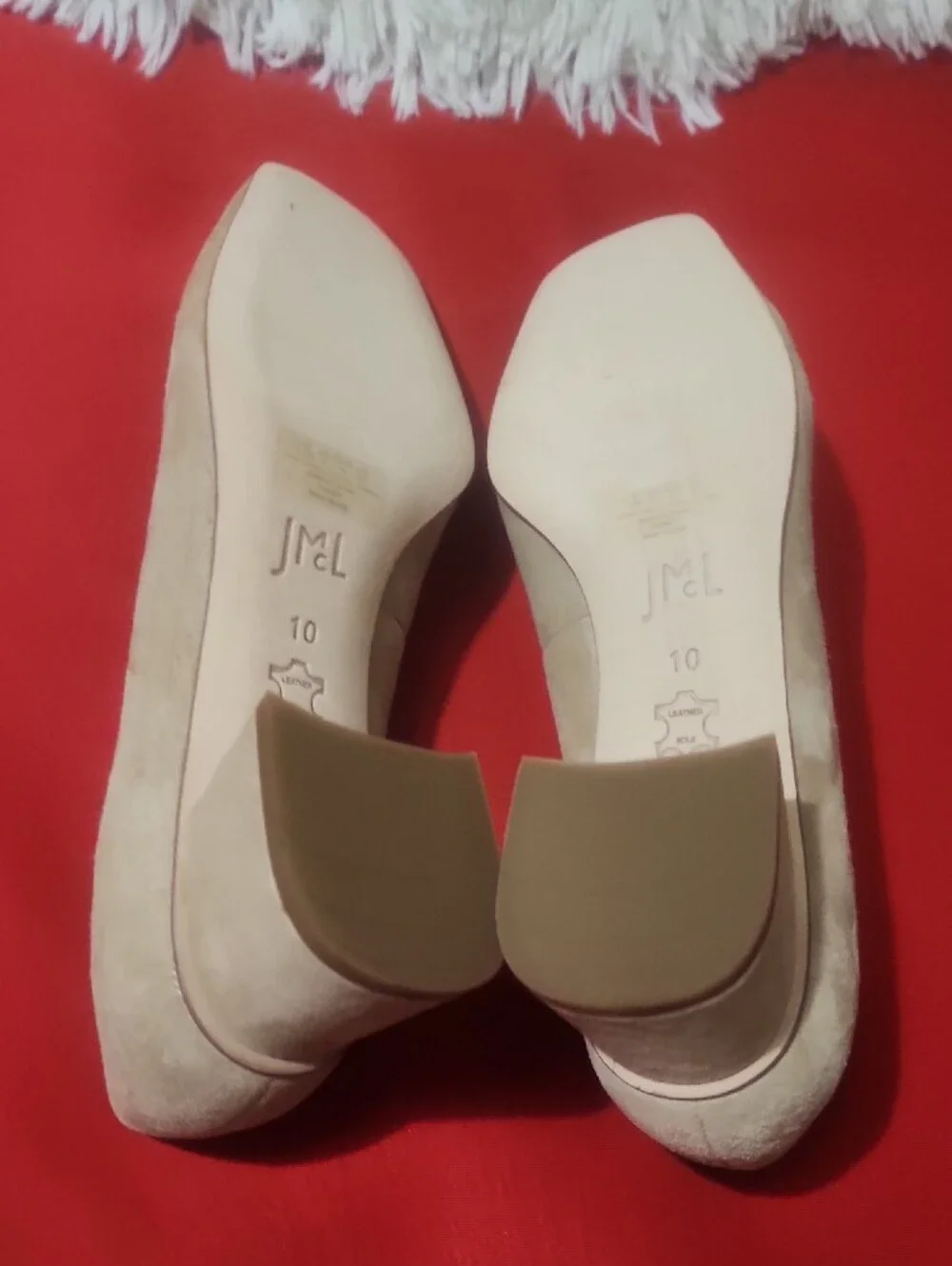 J. McLaughlin Cassey Beige Suede Block Heel Pumps